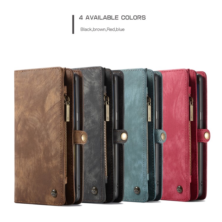 CASEME Multifunctional Wallet Split Leather Phone Cover for Samsung Galaxy Note 8 SM-N950 - Green-7