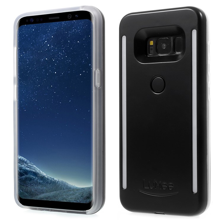 LUMEE Illuminated LED Light Up Selfie Hard Case Cover for Samsung Galaxy S8 SM-G950 - Black-1