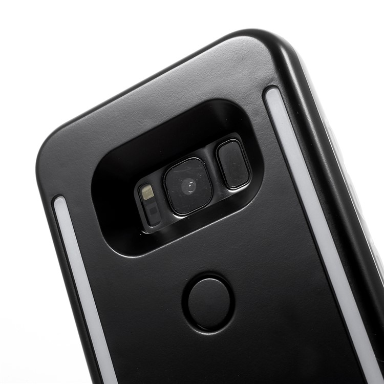 LUMEE Illuminated LED Light Up Selfie Hard Case Cover for Samsung Galaxy S8 SM-G950 - Black-4