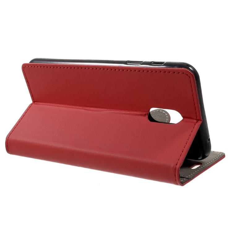 PU Leather Wallet Stand Mobile Case for Samsung Galaxy C7 (2017) - Red-4