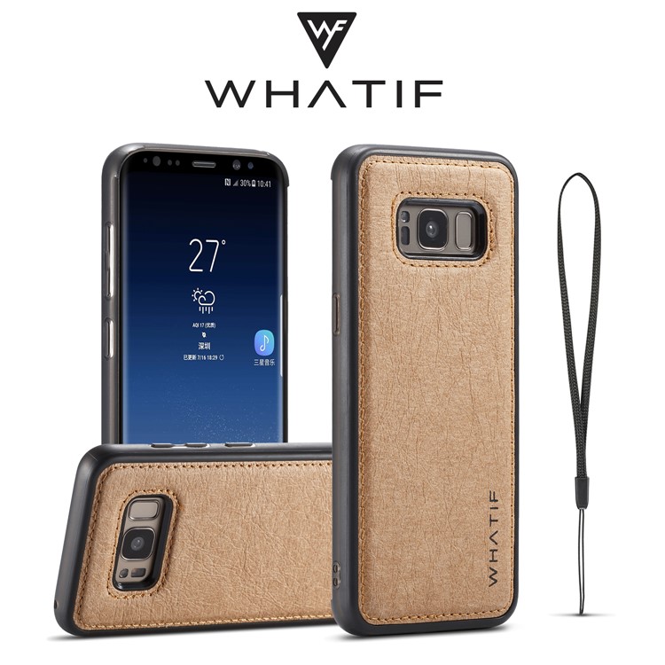 

WF Waterproof Paper Coated PC + TPU Combo Back Cover DIY Case for Samsung Galaxy S8 SM-G950 - Khaki