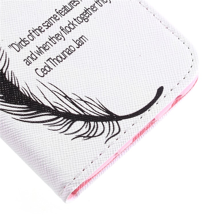 Pattern Printing Leather Wallet Case for Samsung Galaxy J5 (2017) EU Version / J5 Pro (2017) - Feather and Birds-4