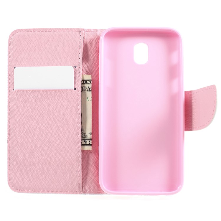 Pattern Printing Leather Wallet Case for Samsung Galaxy J5 (2017) EU Version / J5 Pro (2017) - Feather and Birds-7