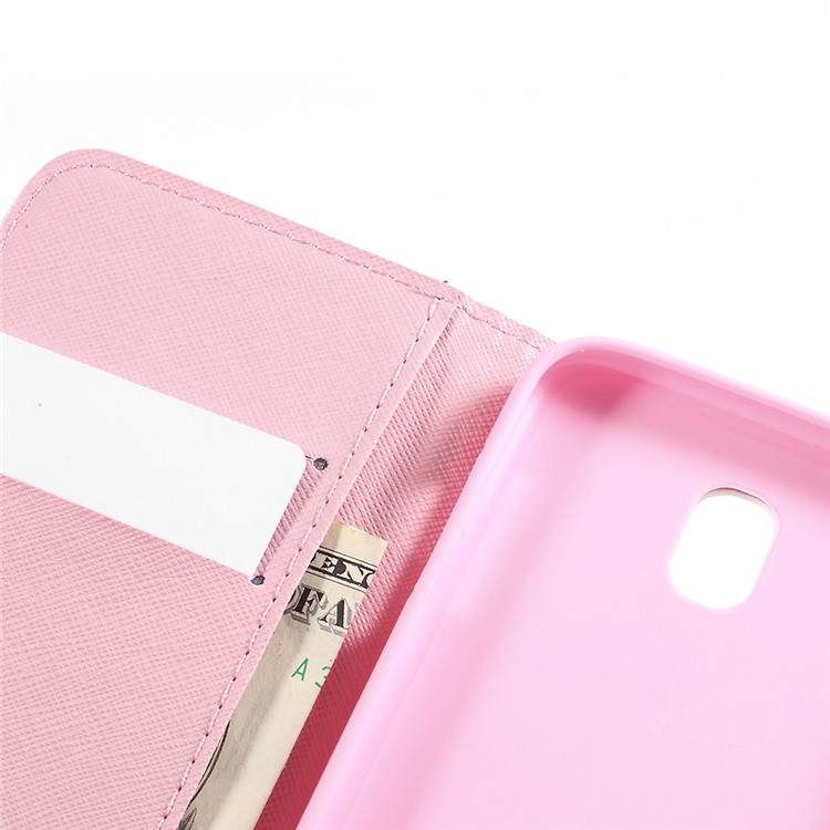 Pattern Printing Leather Wallet Case for Samsung Galaxy J5 (2017) EU Version / J5 Pro (2017) - Feather and Birds-8