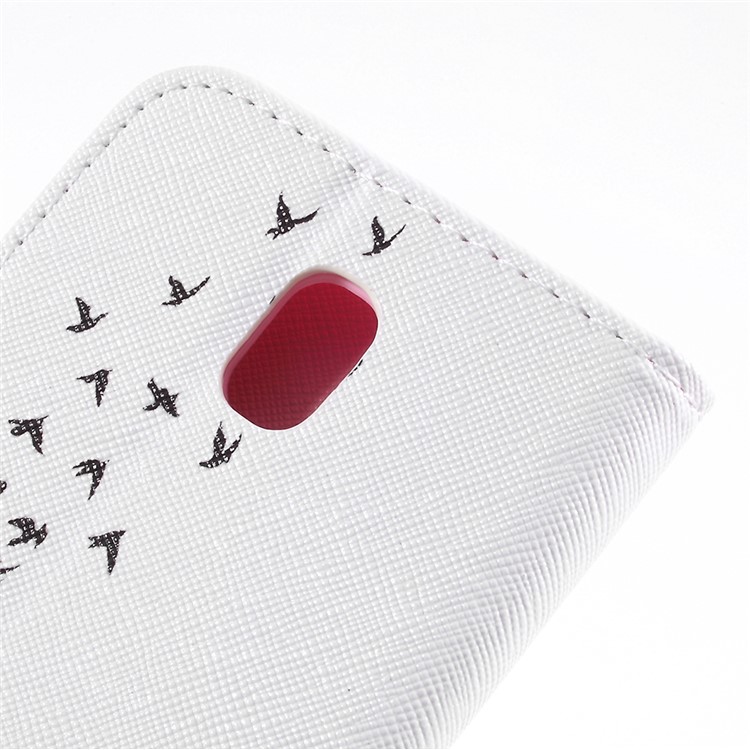 Pattern Printing Leather Wallet Case for Samsung Galaxy J5 (2017) EU Version / J5 Pro (2017) - Feather and Birds-9