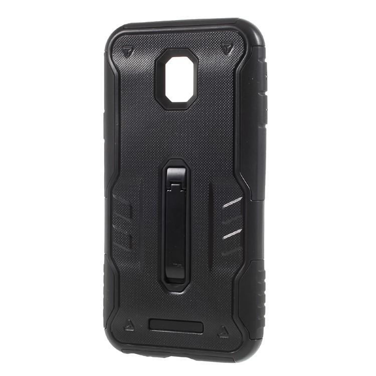 Hybrid PC + TPU Kickstand Cell Phone Case for Samsung Samsung Galaxy J7 (2017) EU Version / J7 Pro (2017) - Black-2