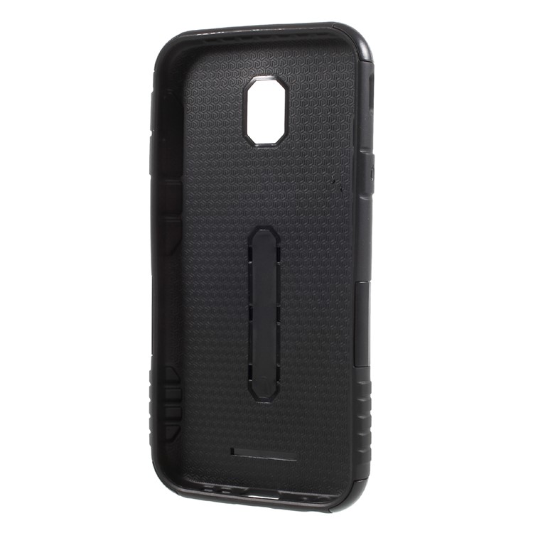 Hybrid PC + TPU Kickstand Cell Phone Case for Samsung Samsung Galaxy J7 (2017) EU Version / J7 Pro (2017) - Black-3