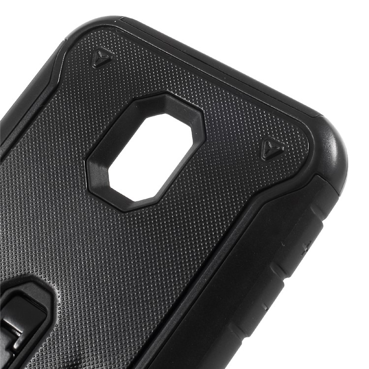 Hybrid PC + TPU Kickstand Cell Phone Case for Samsung Samsung Galaxy J7 (2017) EU Version / J7 Pro (2017) - Black-4