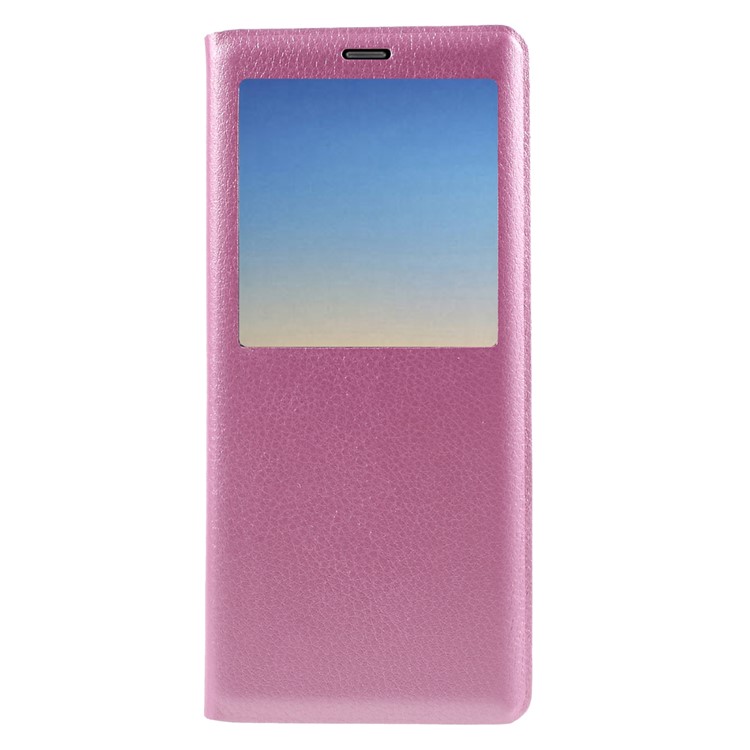

Folding View Window Leather Phone Shell for Samsung Galaxy Note 8 SM-N950 - Rose Gold