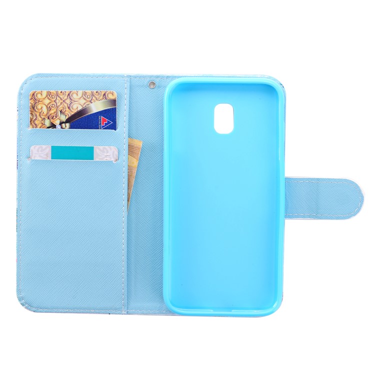 Wallet Leather Stand Case for Samsung Galaxy J5 Pro (2017) / J5 (2017) EU Version - London Paris Elements-5