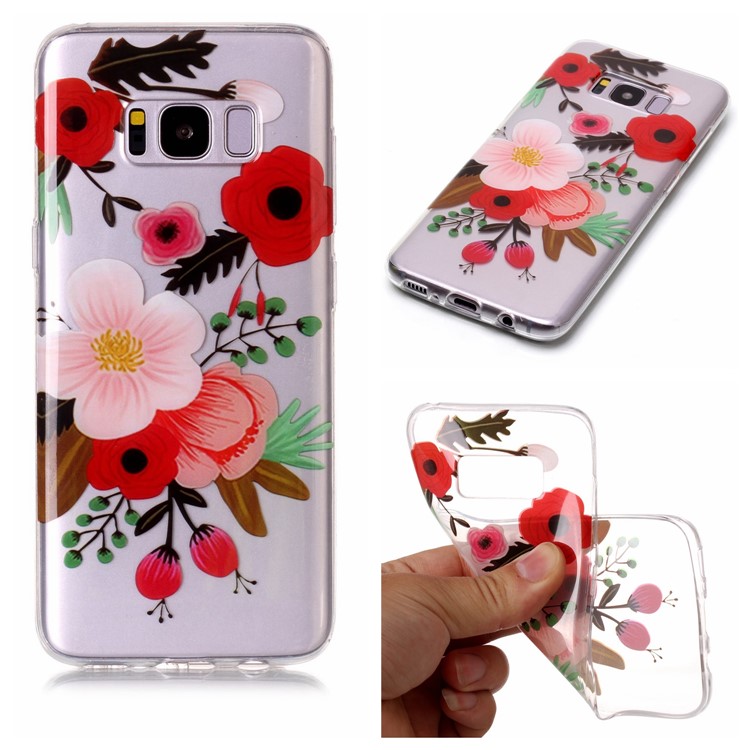 

Pattern Printing IMD TPU Flexible Phone Case for Samsung Galaxy S8 G950 - Bouquet