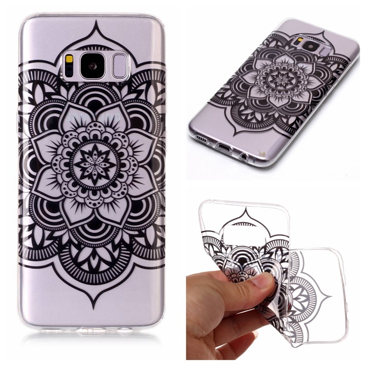 

Pattern Printing IMD TPU Flexible Phone Cover for Samsung Galaxy S8 G950 - Lotus