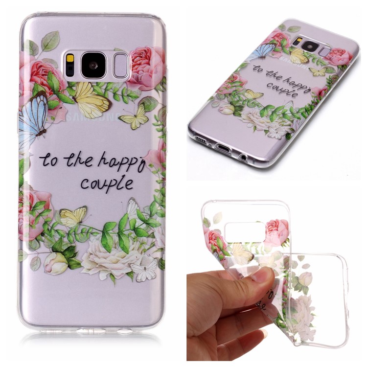

Pattern Printing IMD TPU Flexible Phone Casing Cover for Samsung Galaxy S8 G950 - Garland