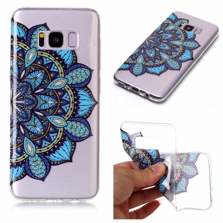 

Pattern Printing IMD TPU Flexible Phone Accessory Shell for Samsung Galaxy S8 G950 - Half Flower