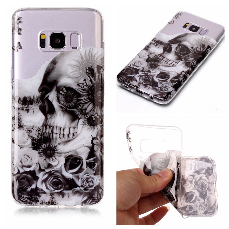 

Pattern Printing IMD TPU Flexible Phone Protection Cover for Samsung Galaxy S8 G950 - Skull
