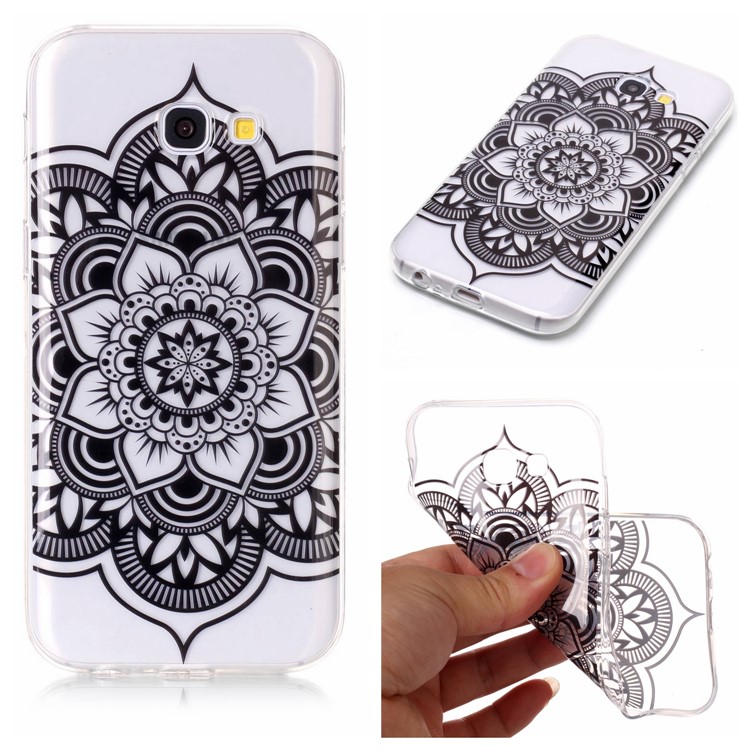 

Pattern Printing IMD TPU Flexible Phone Accessory Case for Samsung Galaxy A5 (2017) SM-A520 - Lotus