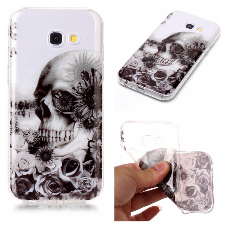 

Pattern Printing IMD TPU Flexible Phone Accessory Cover for Samsung Galaxy A5 (2017) SM-A520 - Skull