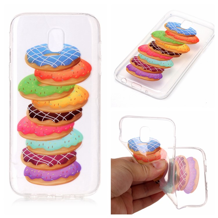 

Pattern Printing IMD TPU Shell Cover Case for Samsung Galaxy J3 (2017) EU Version / J3 Pro (2017) - Doughnut Pattern