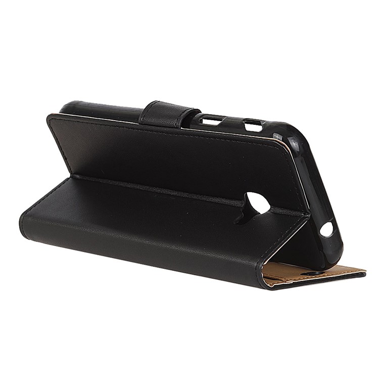 PU Leather Wallet Stand Mobile Phone Case for Samsung Galaxy Xcover 4 - Black-4