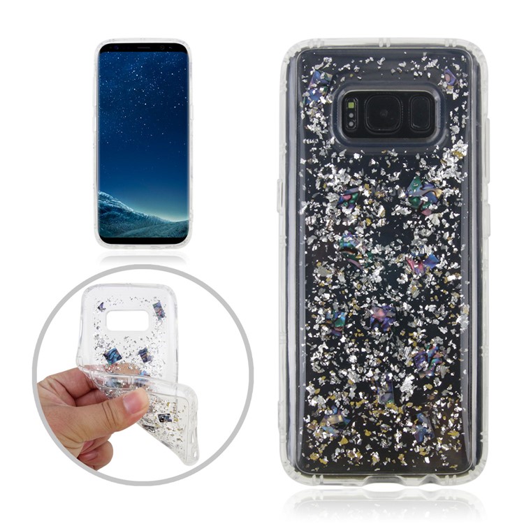 IMD Glitter Sequins Anti-Gravity TPU Phone Case for Samsung Galaxy S8 G950 - Silver-1