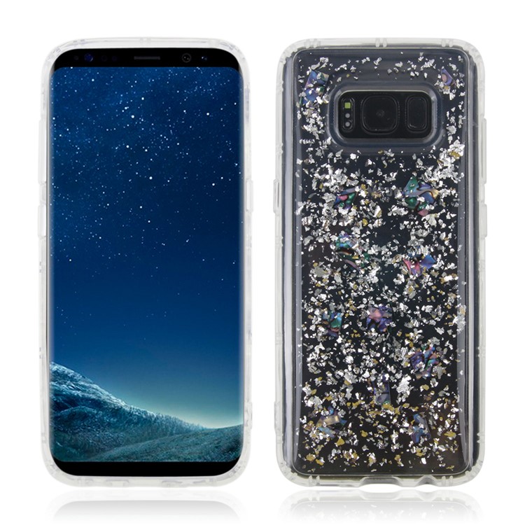 IMD Glitter Sequins Anti-Gravity TPU Phone Case for Samsung Galaxy S8 G950 - Silver-2