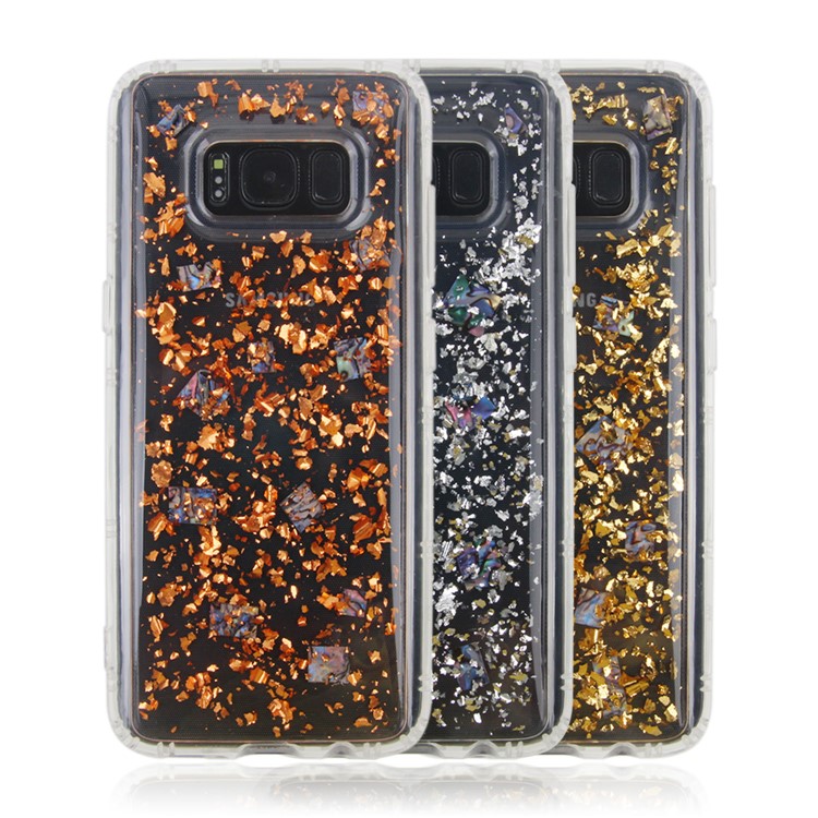 IMD Glitter Sequins Anti-Gravity TPU Phone Case for Samsung Galaxy S8 G950 - Silver-8