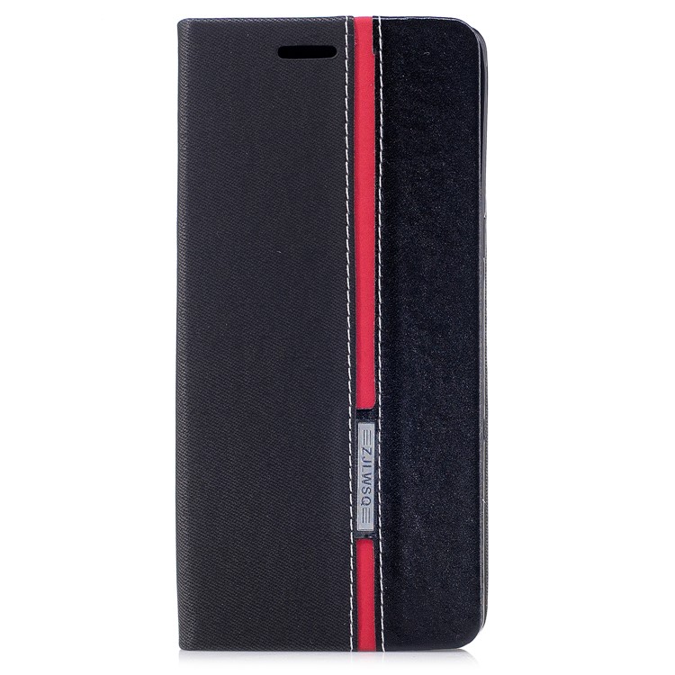 Contrast Color Leather Card Holder Phone Case with Stand for Samsung Galaxy Note 8 SM-N950 - Black-1