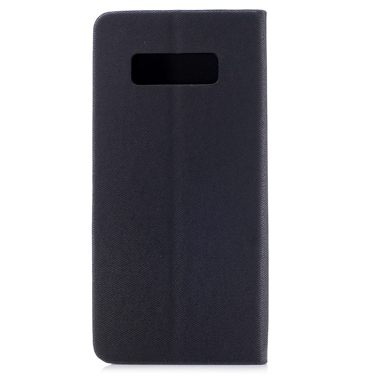 Contrast Color Leather Card Holder Phone Case with Stand for Samsung Galaxy Note 8 SM-N950 - Black-2
