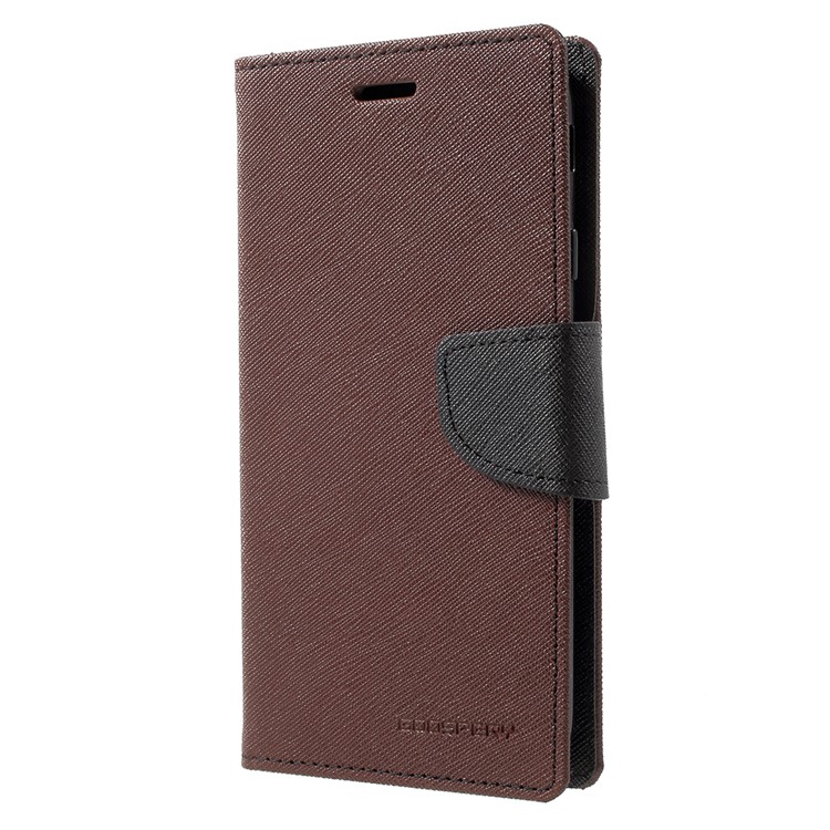

MERCURY GOOSPERY Fancy Diary Leather Magnetic Wallet Mobile Phone Case for Samsung Galaxy J7 Pro (2017) / J7 (2017) EU Version - Brown