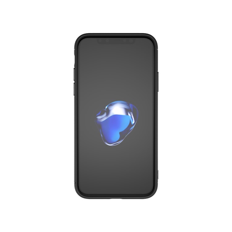 TOTU Matte Carbon Fiber Texture TPU Phone Case for iPhone X/10 5.8 inch - Black-2