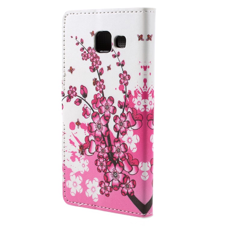Estojo de couro protetor para Samsung Galaxy A3 SM-A310F (2016)-ameixa abrir-2