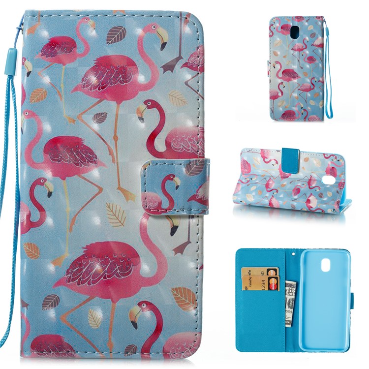 

Pattern Printing Wallet Leather Cover with Stand for Samsung Galaxy J5 (2017) / J5 Pro (2017) - Flamingo Pattern, Galaxy J5 (2017)