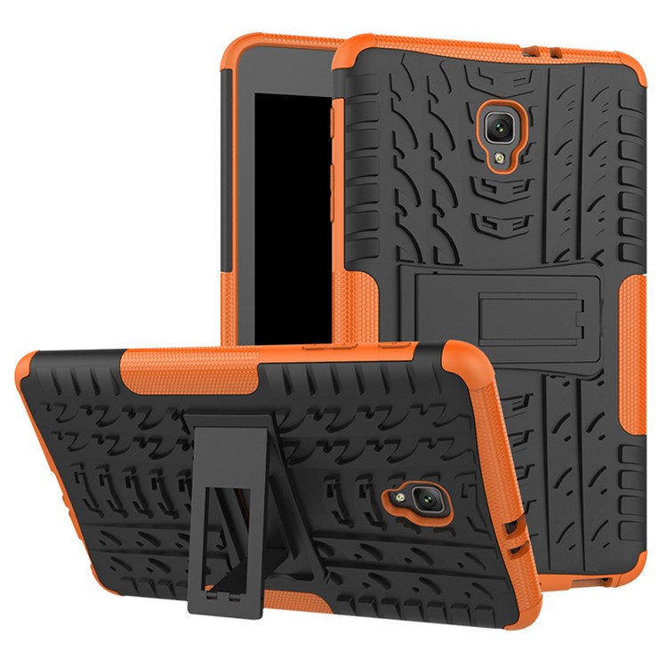 

Tire Pattern Kickstand PC + TPU Shell for Samsung Galaxy Tab A 8.0 (2017) T380 T385 - Orange, Galaxy Tab A 8.0 (2017)