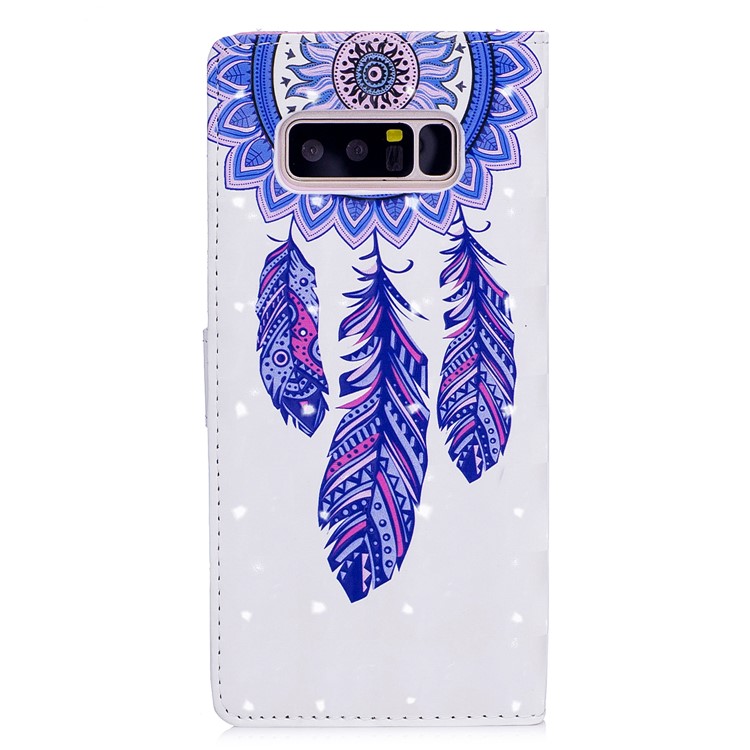 Embossment 3D Light Spot Decor Wallet Stand Leather Case for Samsung Galaxy Note 8 SM-N950 - Dream Catcher-4