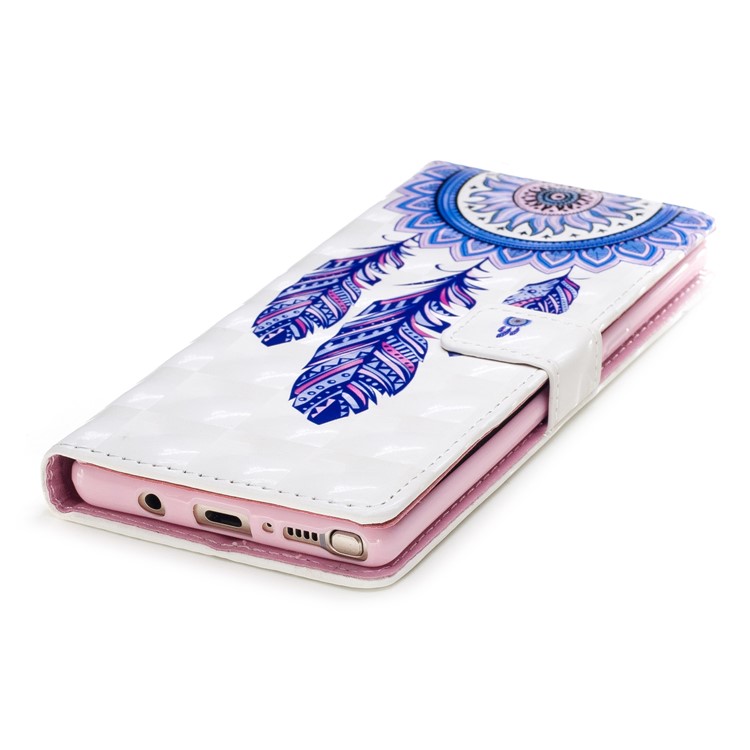 Embossment 3D Light Spot Decor Wallet Stand Leather Case for Samsung Galaxy Note 8 SM-N950 - Dream Catcher-5