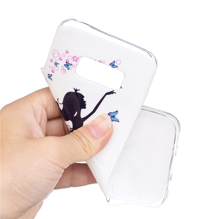 For Samsung Galaxy S8 G950 IMD Luminous Patterned TPU Soft Cell Phone Lightweight Case - Elegant Girl-5