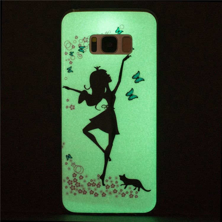 For Samsung Galaxy S8 G950 IMD Luminous Patterned TPU Soft Cell Phone Lightweight Case - Elegant Girl-9