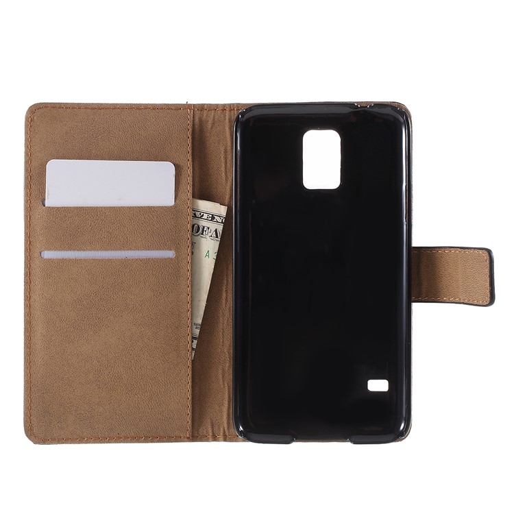 Suporte de carteira Flip Cover Genuine Leather Genuine para Samsung Galaxy J3 / J3(2016)-6