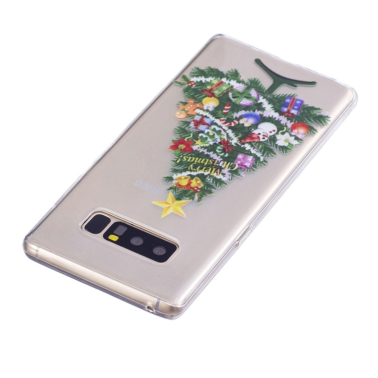 Pattern Printing Christmas Series Soft TPU Gel Back Case for Samsung Galaxy Note 8 SM-N950 - Tree with Presents-3