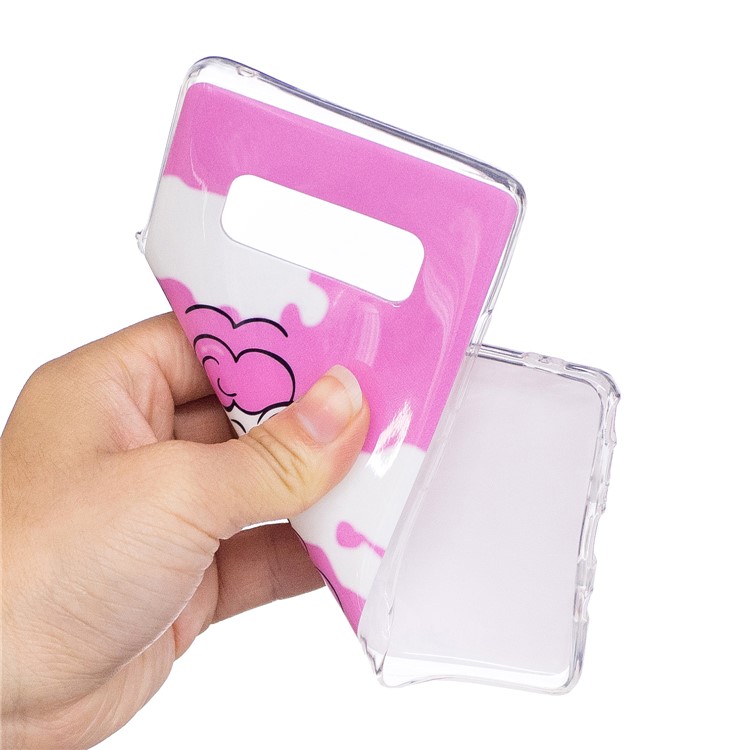For Samsung Galaxy Note 8 SM-N950 Luminous IMD Patterned TPU Back Case - Rose Background and Unicorn-5