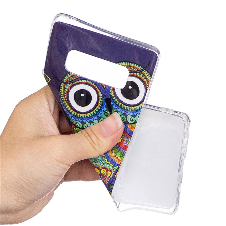 Luminous Glow IMD Patterned TPU Mobile Cover for Samsung Galaxy Note 8 SM-N950 - Colorful Owl-5