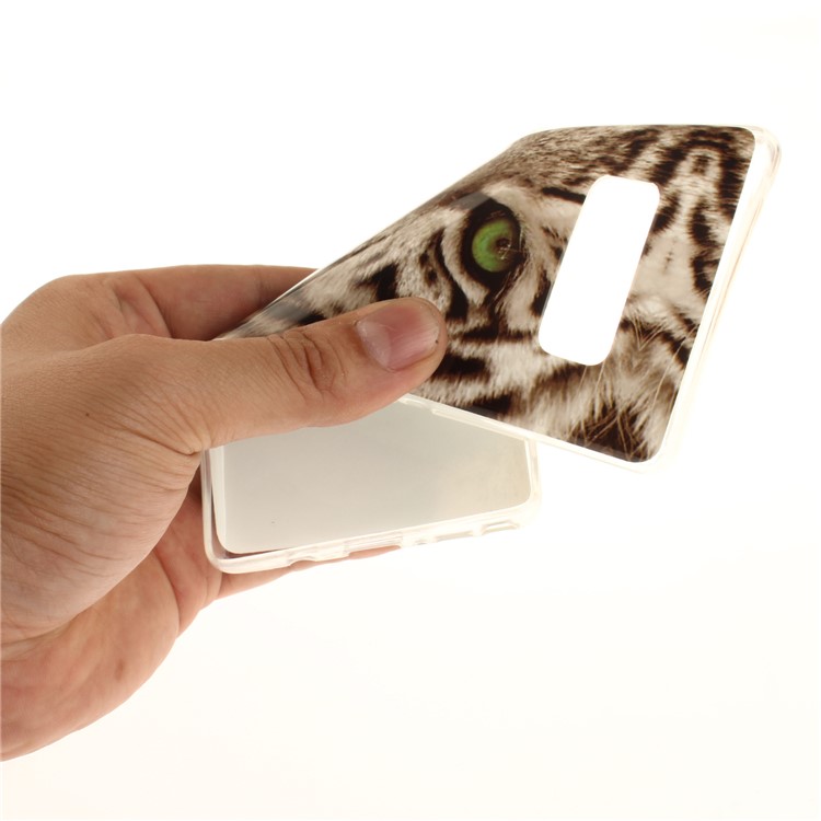 IMD TPU Gel Lightweight Phone Case Accessory for Samsung Galaxy Note 8 N950 - Tiger with Green Eye-6