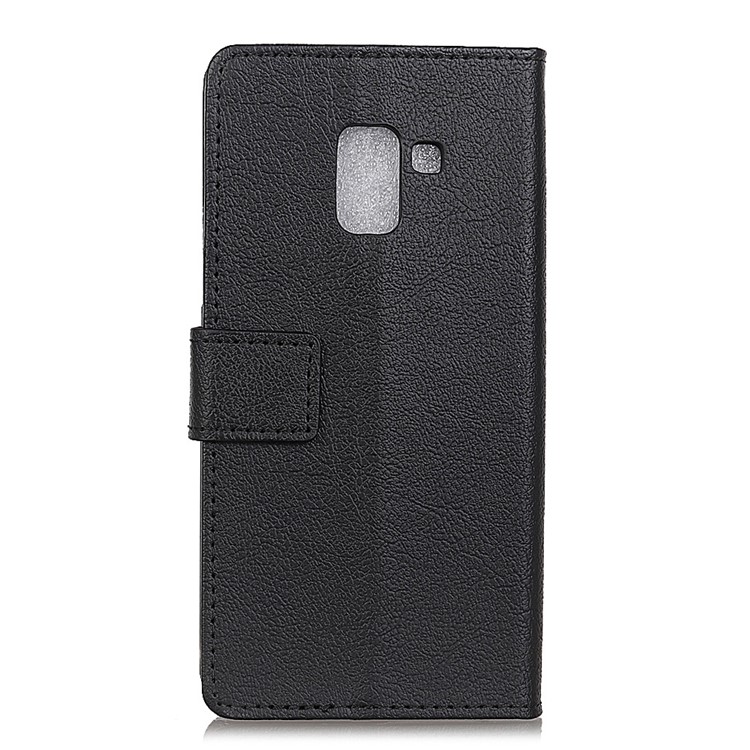 PU Leather Wallet Mobile Phone Case for Samsung Galaxy A5 (2018) - Black-2