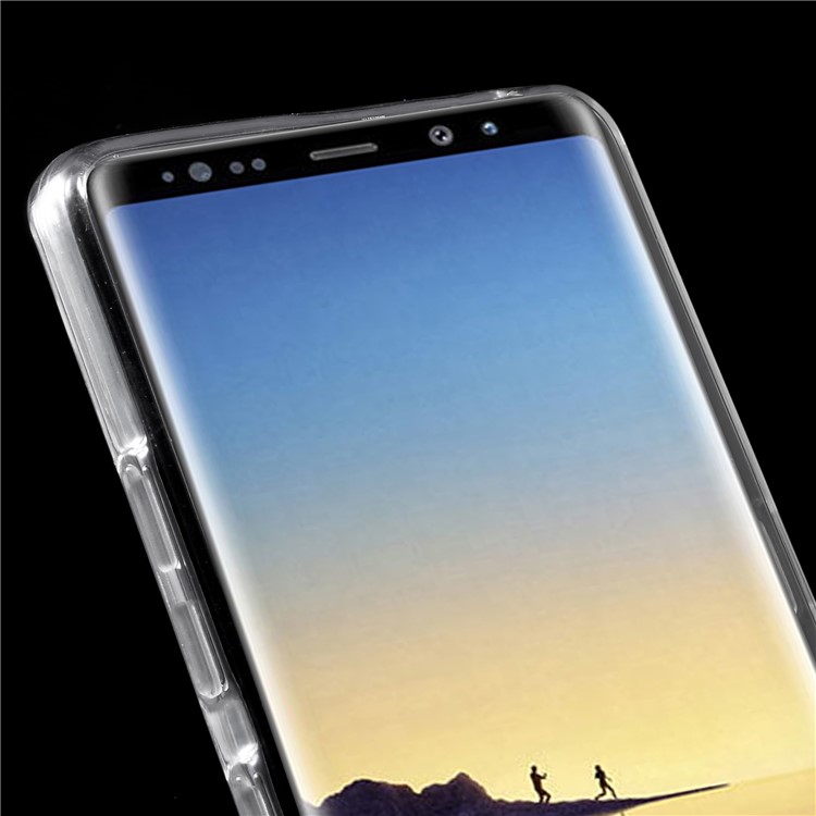 Touchable Acrylic Front + Flexible TPU Back Case for Samsung Galaxy Note 8 N950 - Transparent-5