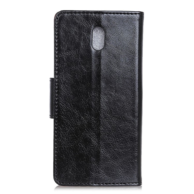 Textured Split Leather Wallet Phone Cover for Samsung Galaxy J5 (2017) EU Version / J5 Pro (2017) - Black-3
