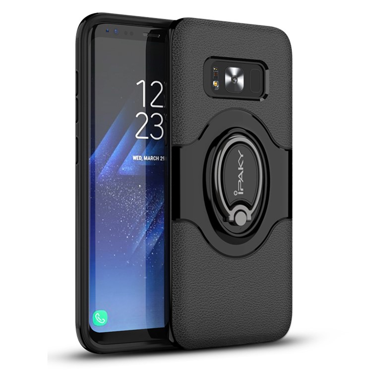 

IPAKY PC + TPU Гибридный Корпус С Подставкой Для Держателя Для Samsung S8 SM-G950 - Черный, Galaxy S8