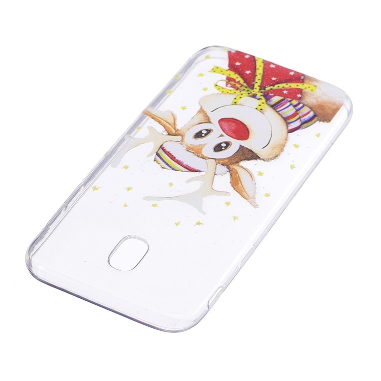 Christmas Pattern Printing TPU Case for Samsung Galaxy J5 (2017) / J5 Pro (2017) EU Version - Adorable Reindeer-3