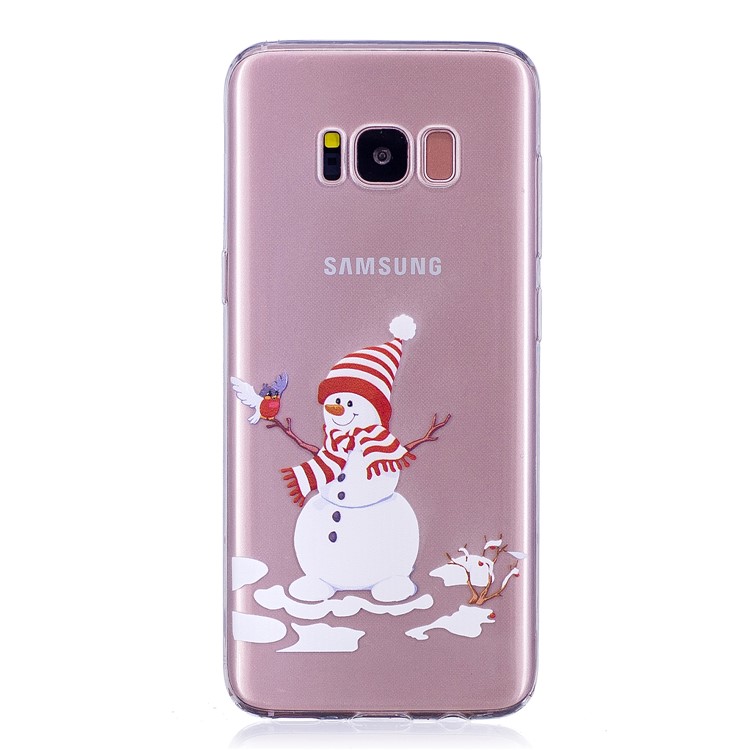 For Samsung Galaxy S8+ G955 Christmas Pattern Printing TPU Phone Cover - Snowman-1