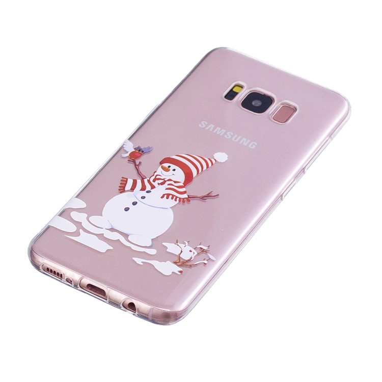 For Samsung Galaxy S8+ G955 Christmas Pattern Printing TPU Phone Cover - Snowman-2
