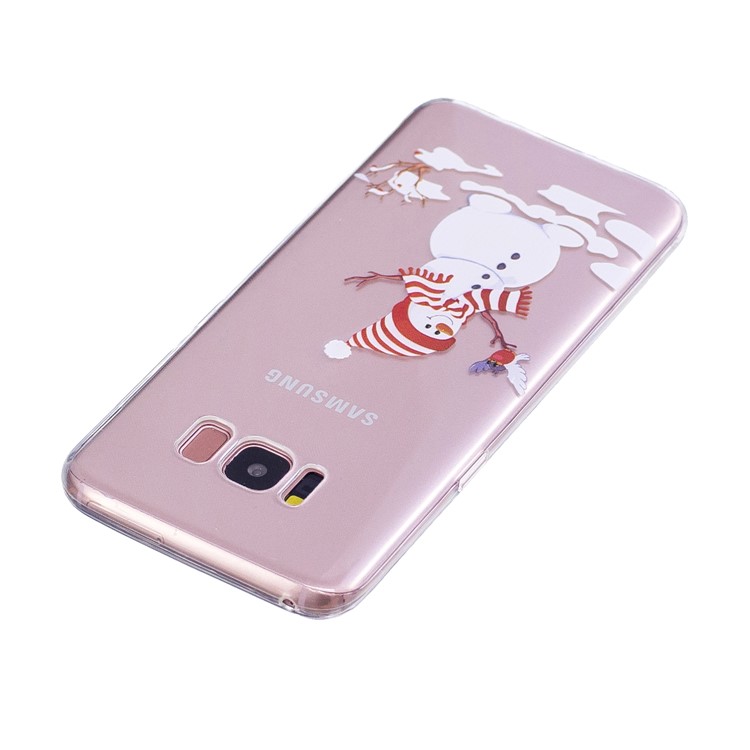 For Samsung Galaxy S8+ G955 Christmas Pattern Printing TPU Phone Cover - Snowman-3